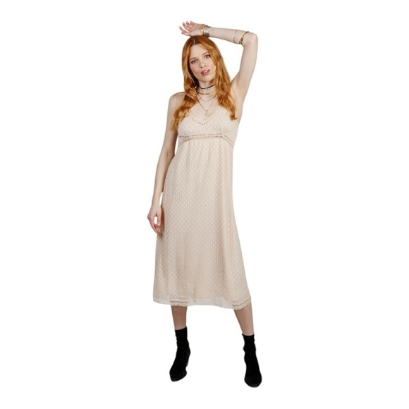NWT! Band of Gypsies Band of the Free AMALIE IVORY SLIP MIDI DRESS. Size Small. - Picture 4 of 16